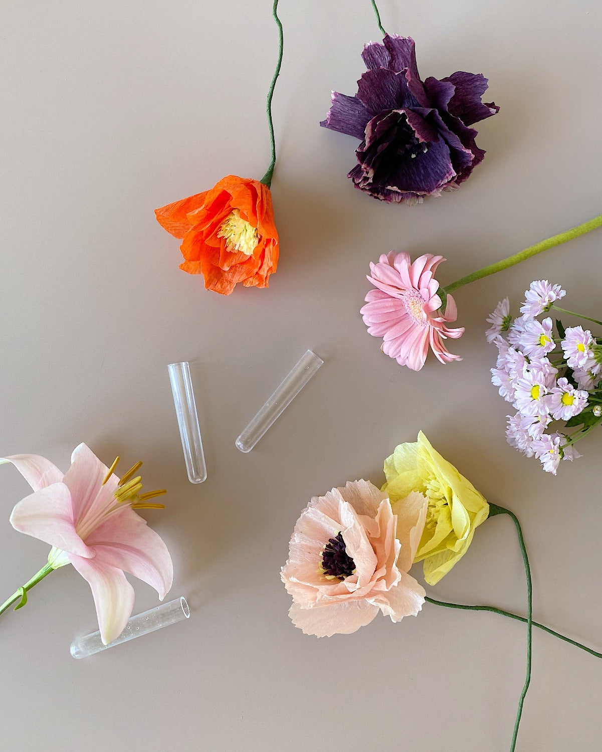 Paper Flower - Aubergine Peony