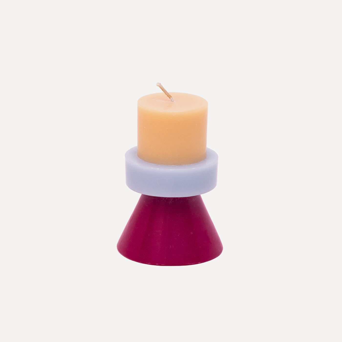 Stack Candle mini by Yod and co In peach, lilac and cherry