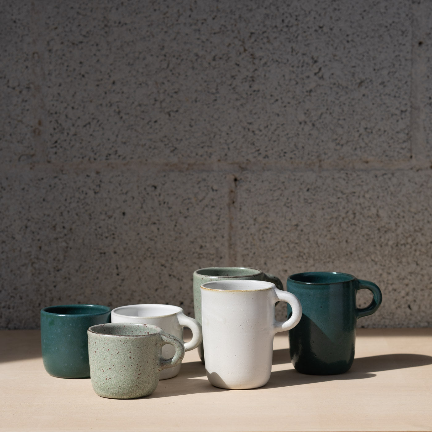 Green ceramic mug by Gaëlle Le Doledec