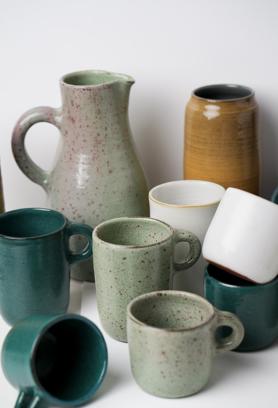 Emerald Green ceramic mug by Gaëlle Le Doledec