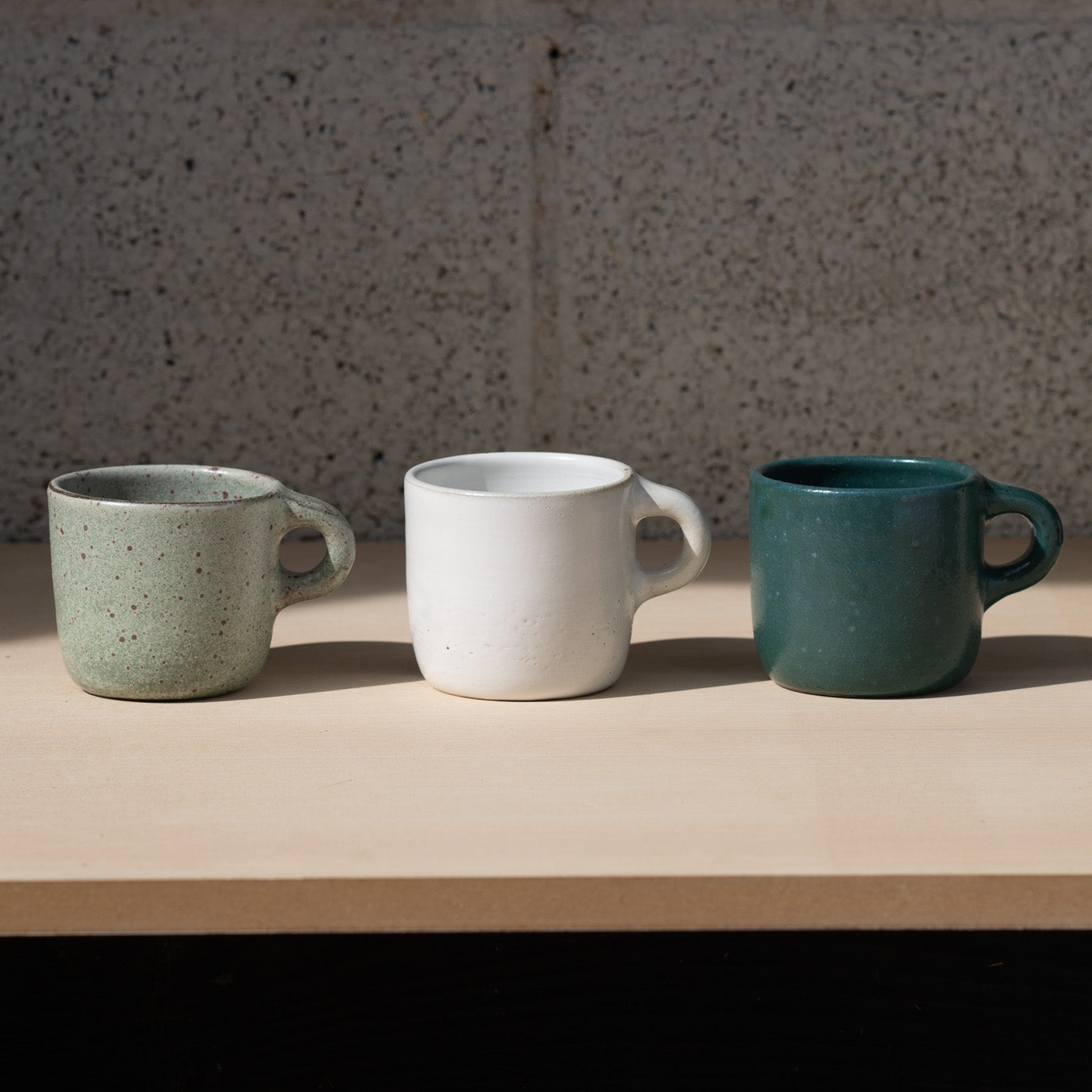 Green ceramic mug by Gaëlle Le Doledec