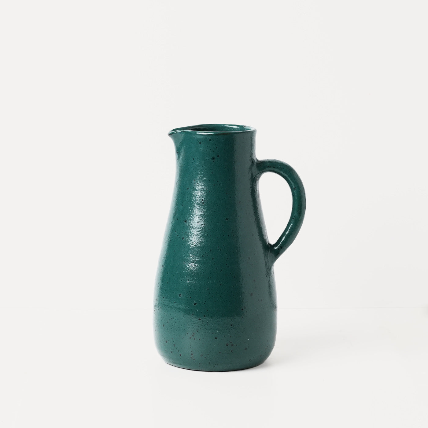 Emerald Green hand thrown ceramic pitcher by Gaëlle Le Doledec